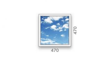 Готовое одностворчатое окно ПВХ Brusbox глухое 3 стекла (470x470x60)