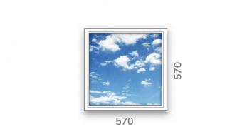 Готовое одностворчатое окно ПВХ Brusbox глухое 3 стекла (570x570x60)