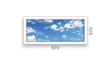 Готовое одностворчатое окно ПВХ Brusbox глухое 3 стекла (570x870x60)