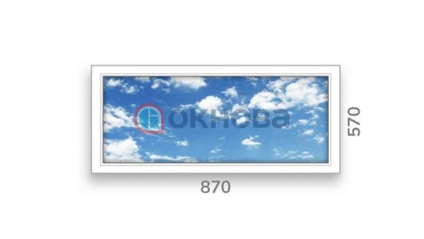 Готовое одностворчатое окно ПВХ Brusbox глухое 3 стекла (570x870x60)